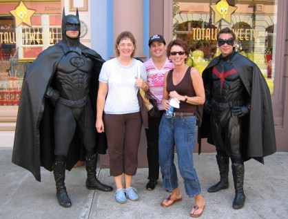 Gruppenbild mit Batman und Robin